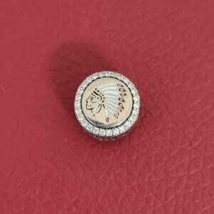 Pandora Santa Fe New Mexico Exclusive Native American Head Moments Charm S925